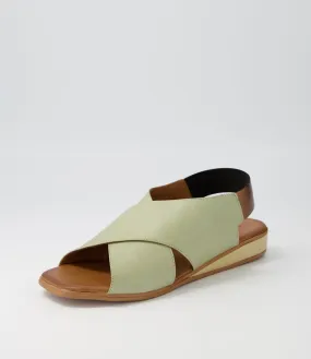 ALFIE & EVIE Snooze Sage Leather Sandals