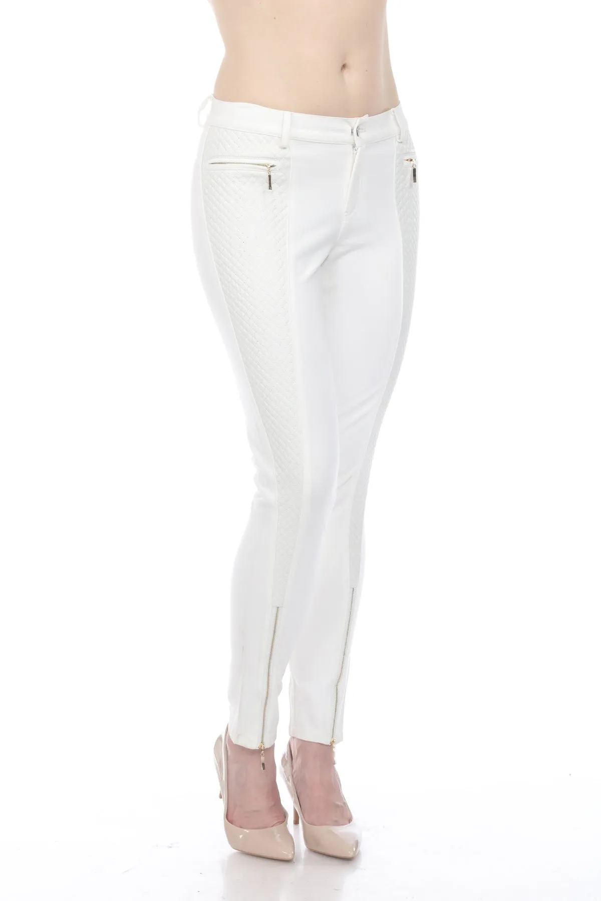 AZI White Quilted Pants