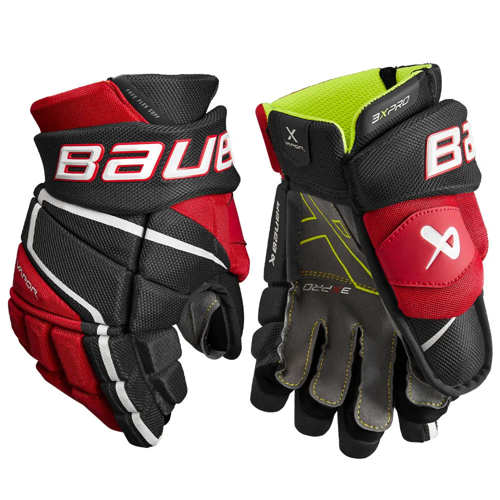 BAUER VAPOR 3X PRO JUNIOR HOCKEY GLOVES