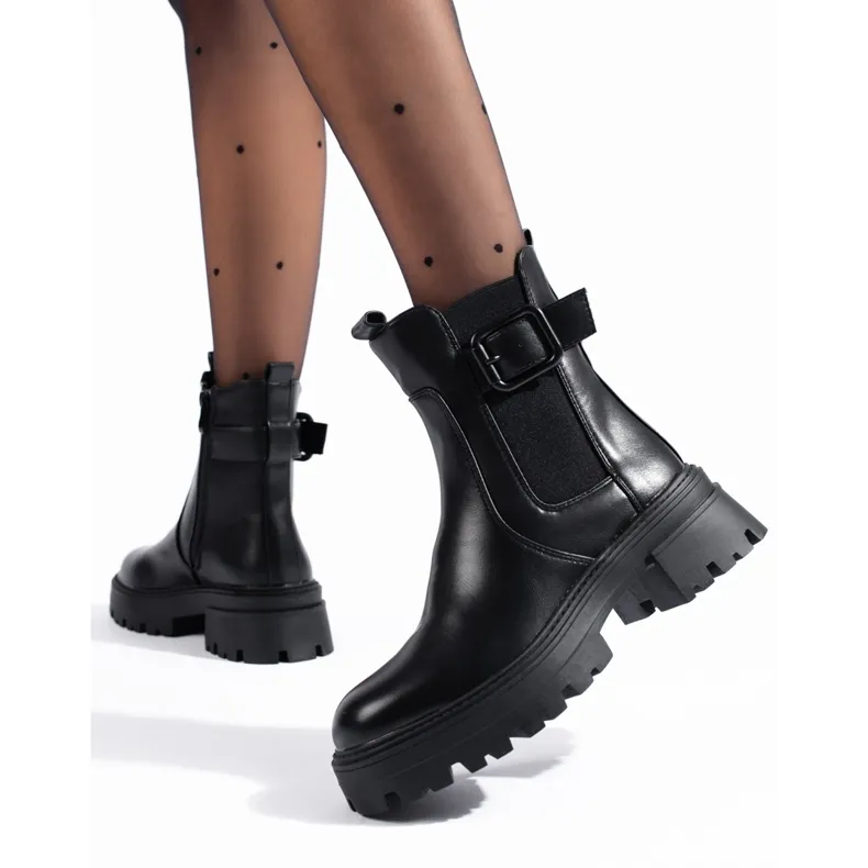 Black Shelovet high Chelsea boots