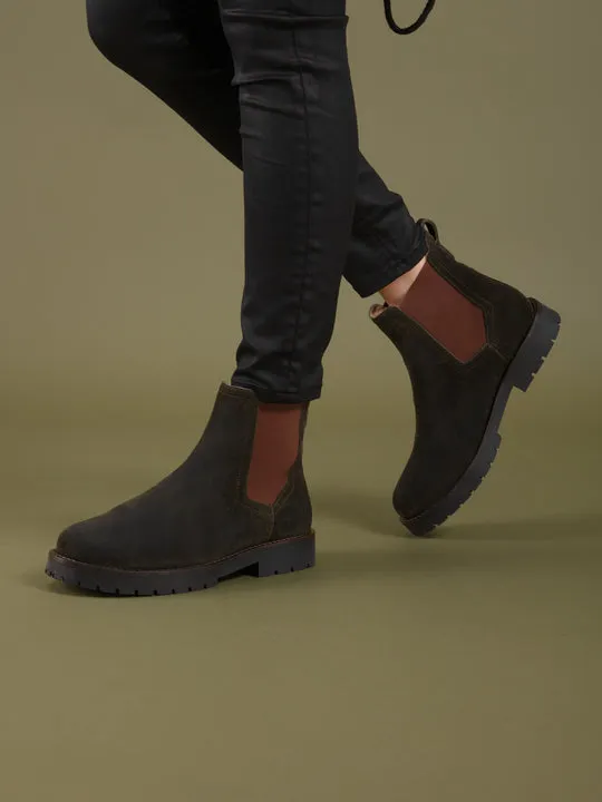 Boudica moss green Ankle Boots