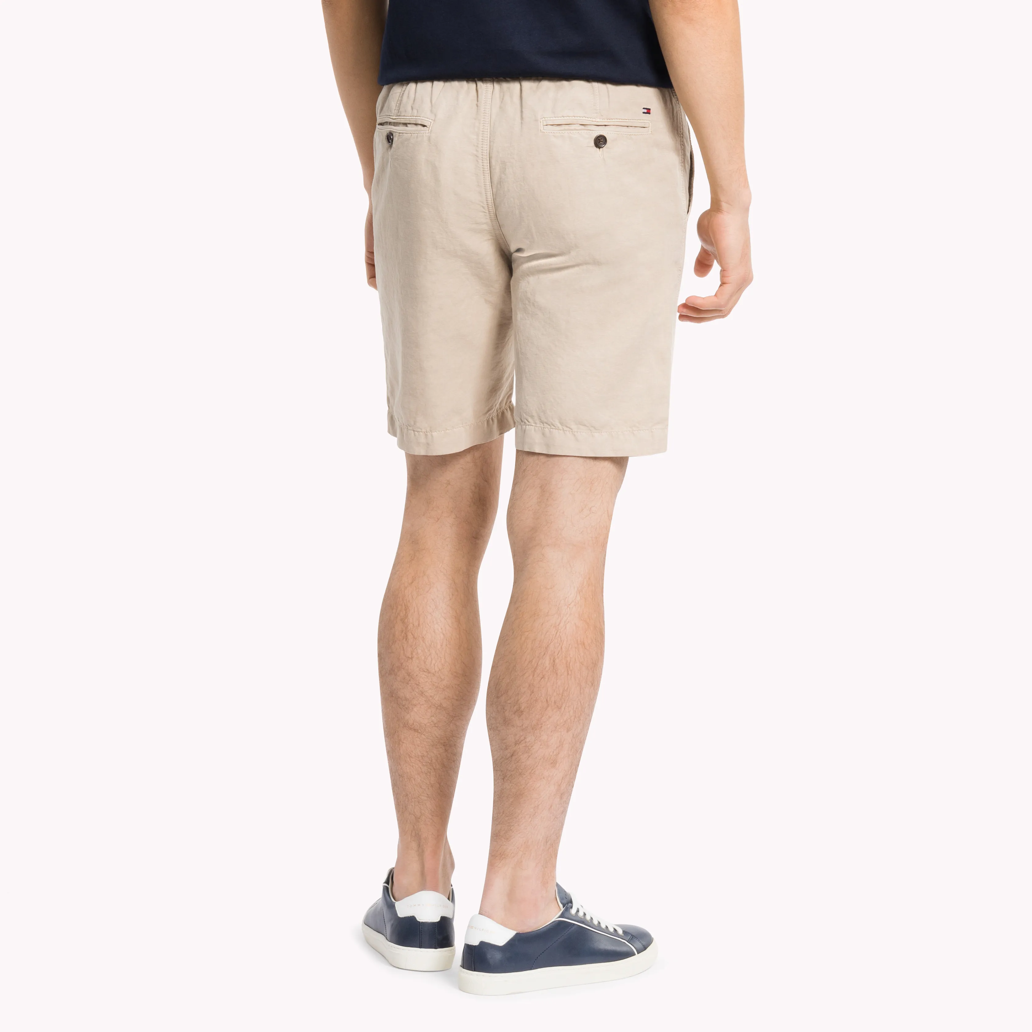 Brown Cotton Linen Drawstring Shorts | Shorts | Tommy Hilfiger