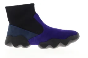 Camper Dub K400078-006 Womens Blue Black Suede High Top Euro Sneakers Shoes