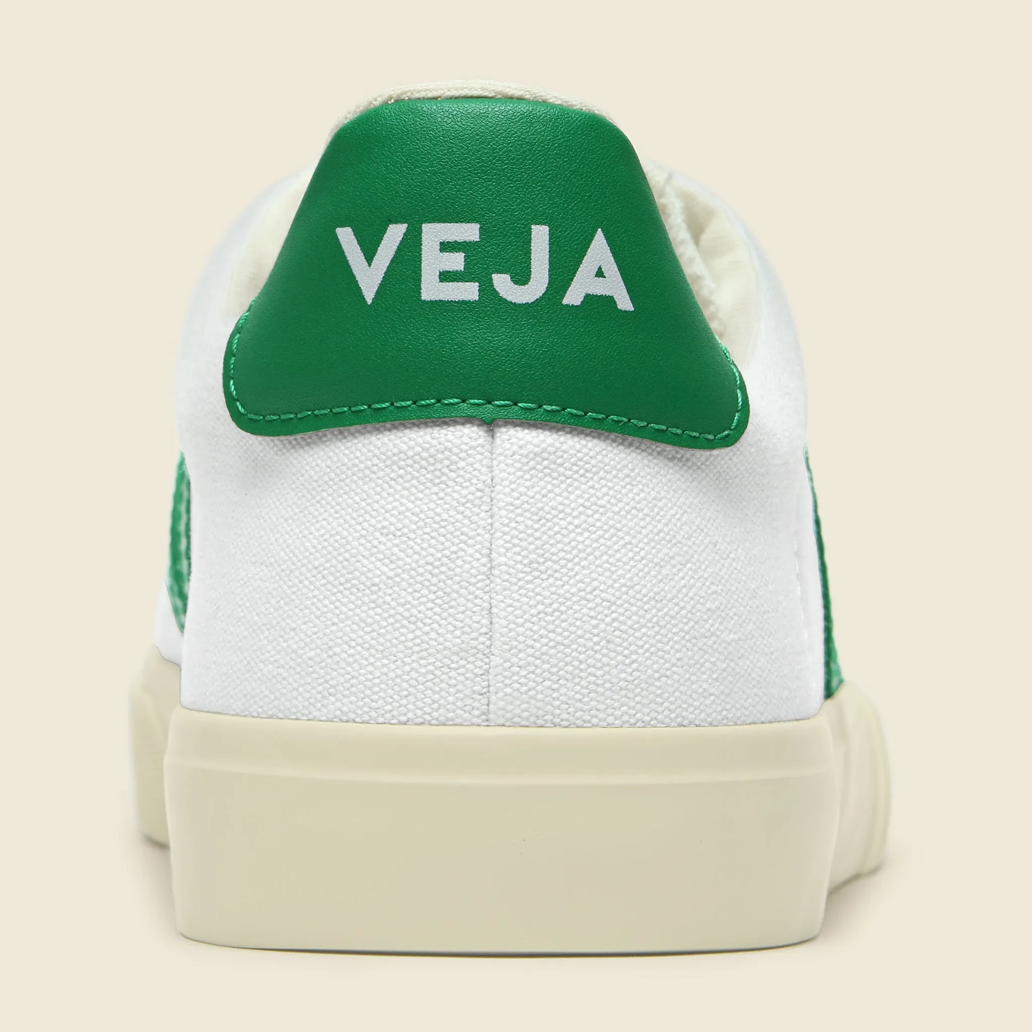 Campo Canvas Sneaker - White/Emaraude