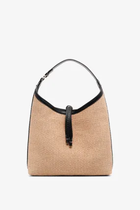 Chloé Marcie beige raffia shoulder bag