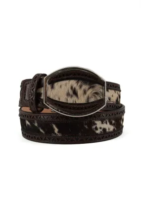 Cowhide Laser Cut Cowboy Belt