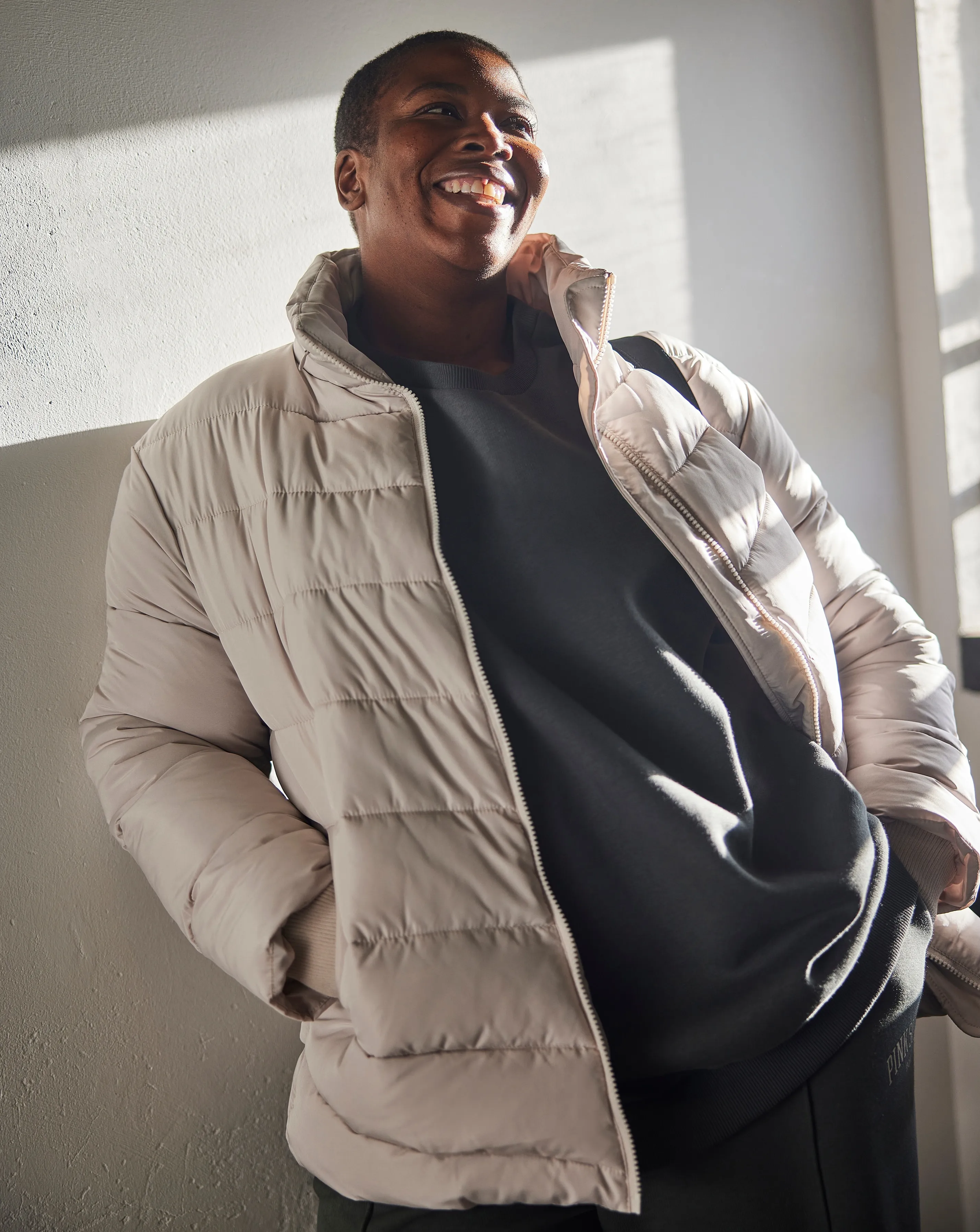 Cream Padded Puffer Coat
