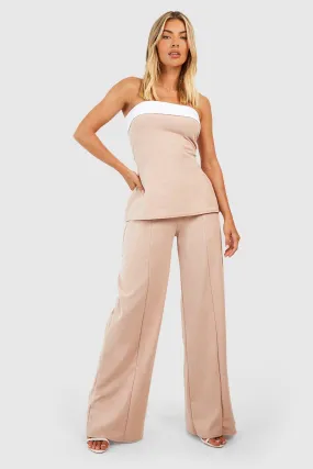 Crepe Wide Leg Pants