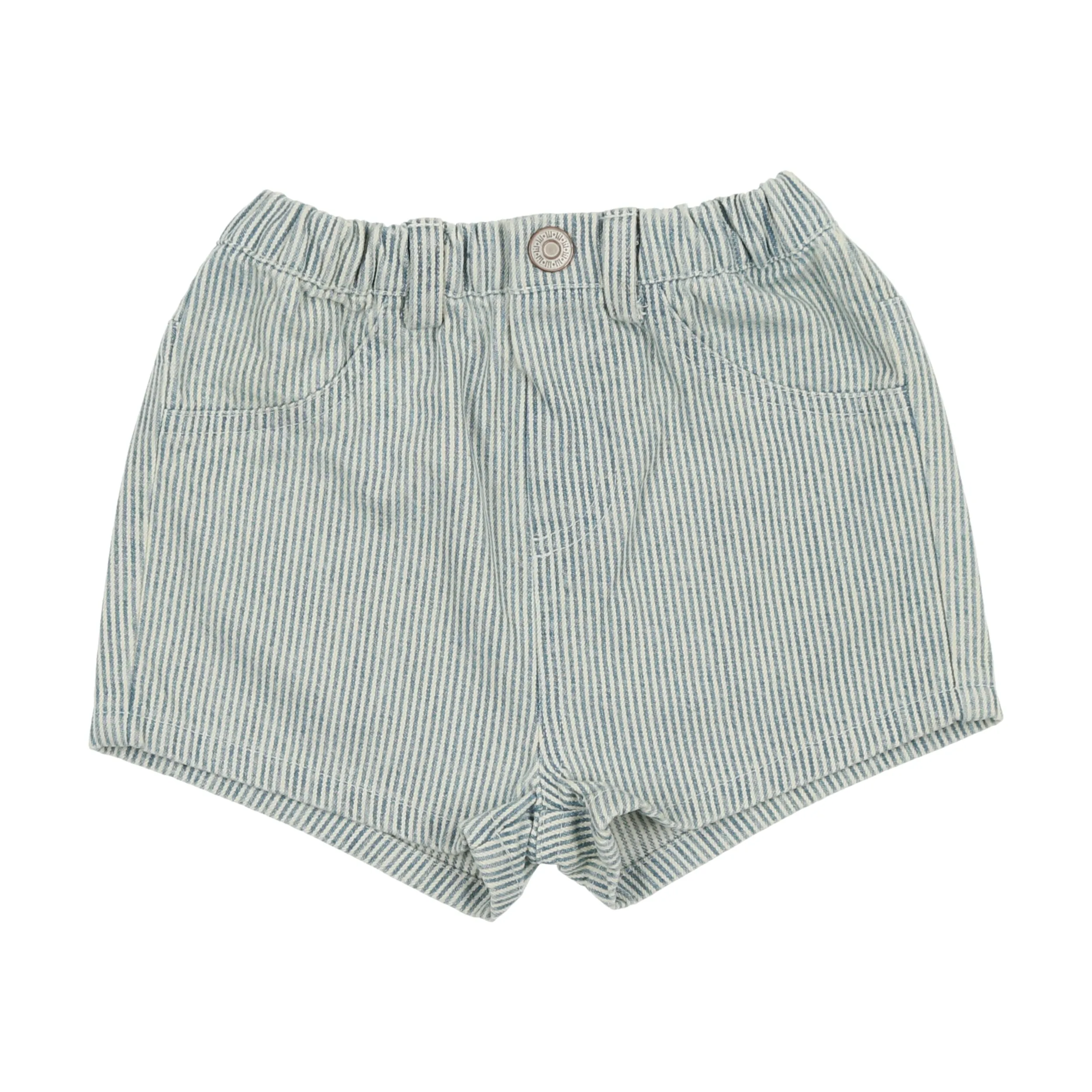 DENIM STRIPE SHORTS