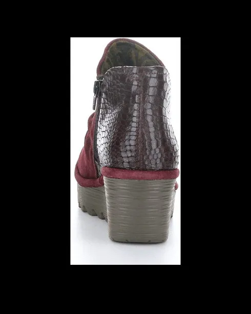Fly London Yamy Wide Ankle Boot - Wine