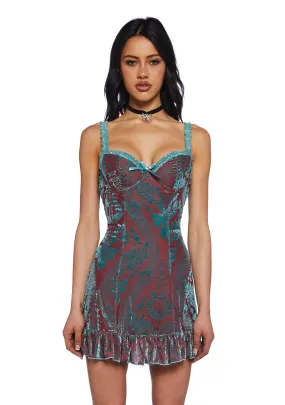 I’m Baby Mini Slip Dress - Brown-