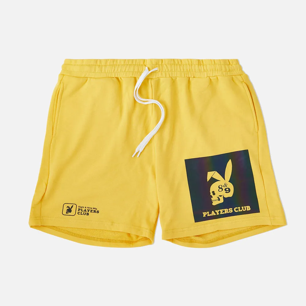 Iridescent Terry Shorts Yellow