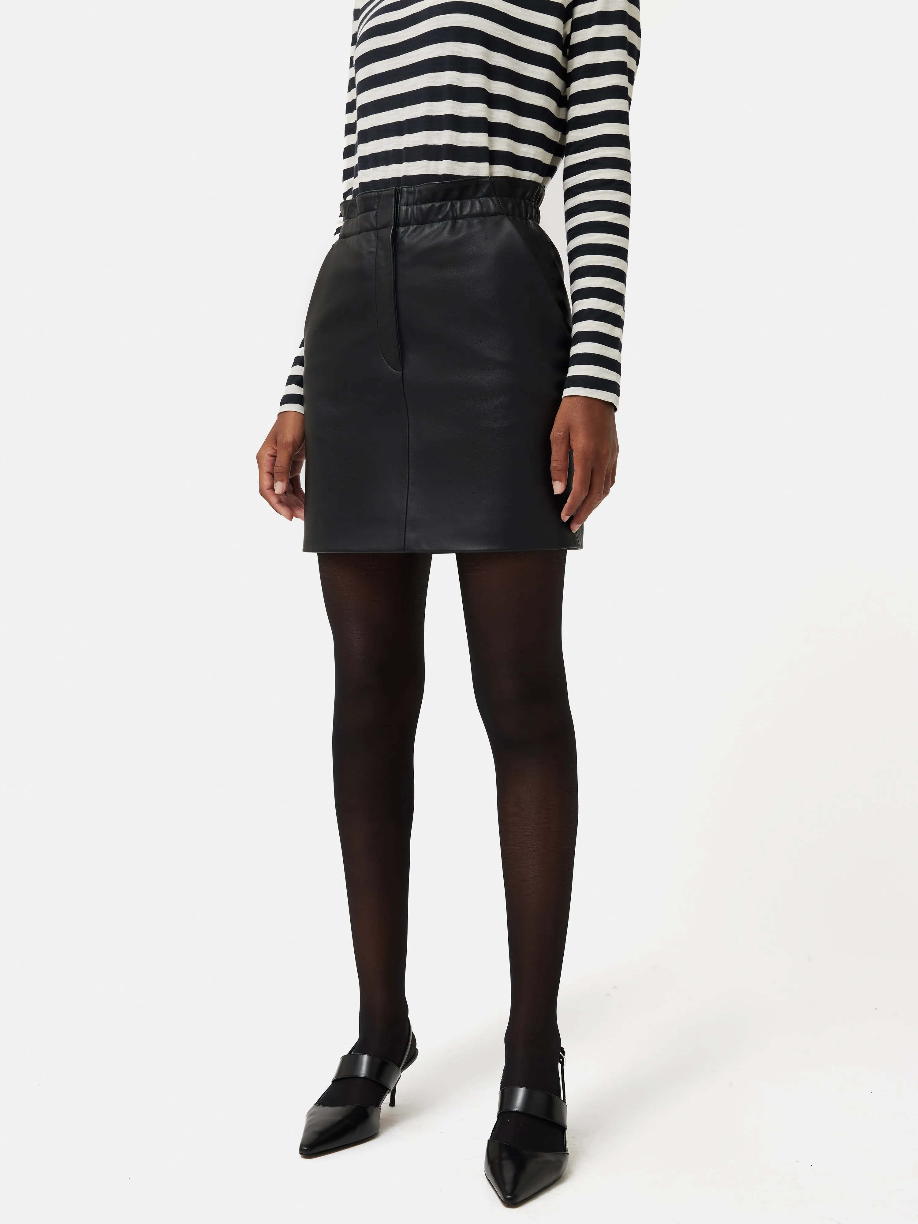 Leather Mini Skirt | Black