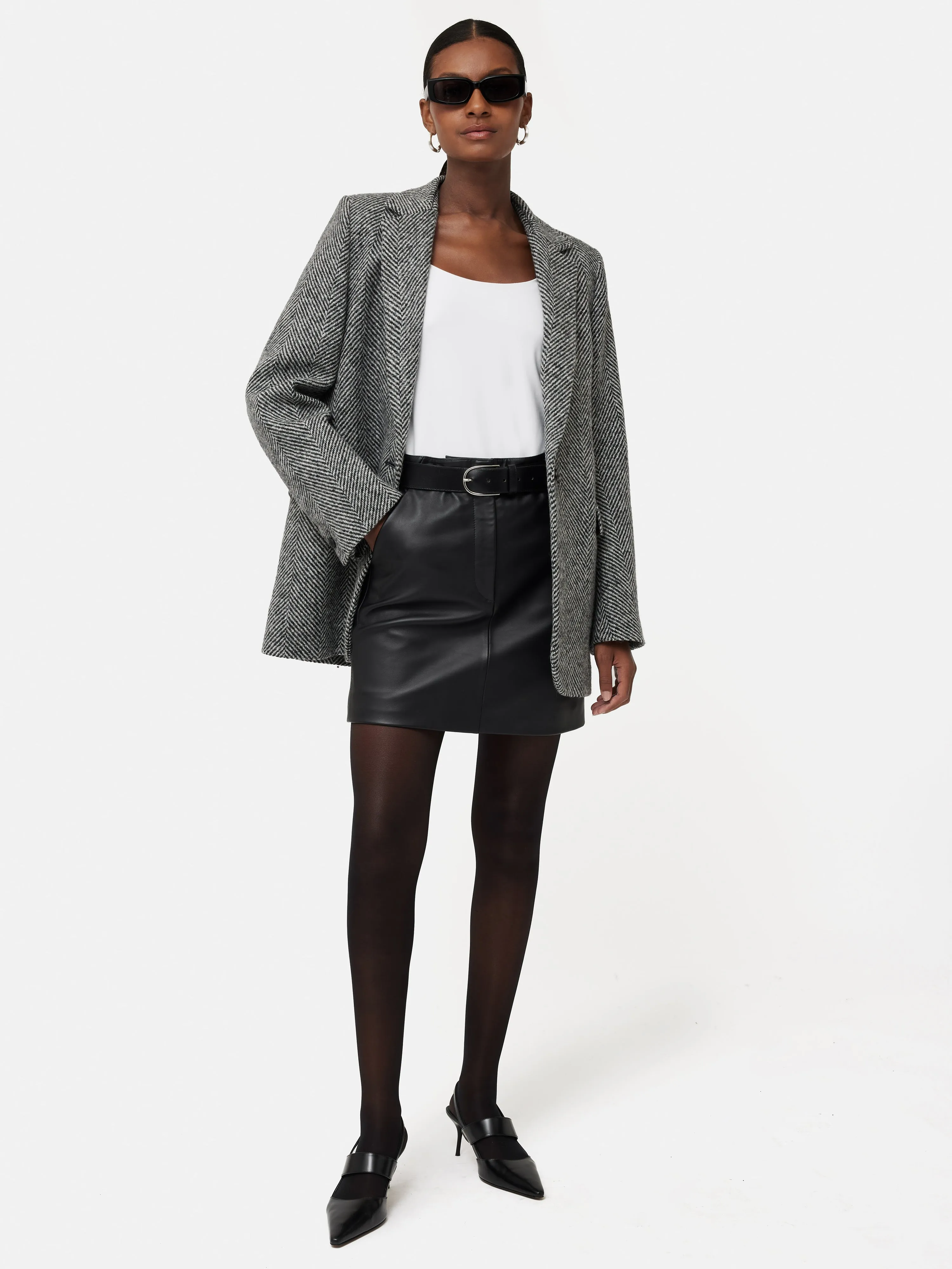 Leather Mini Skirt | Black