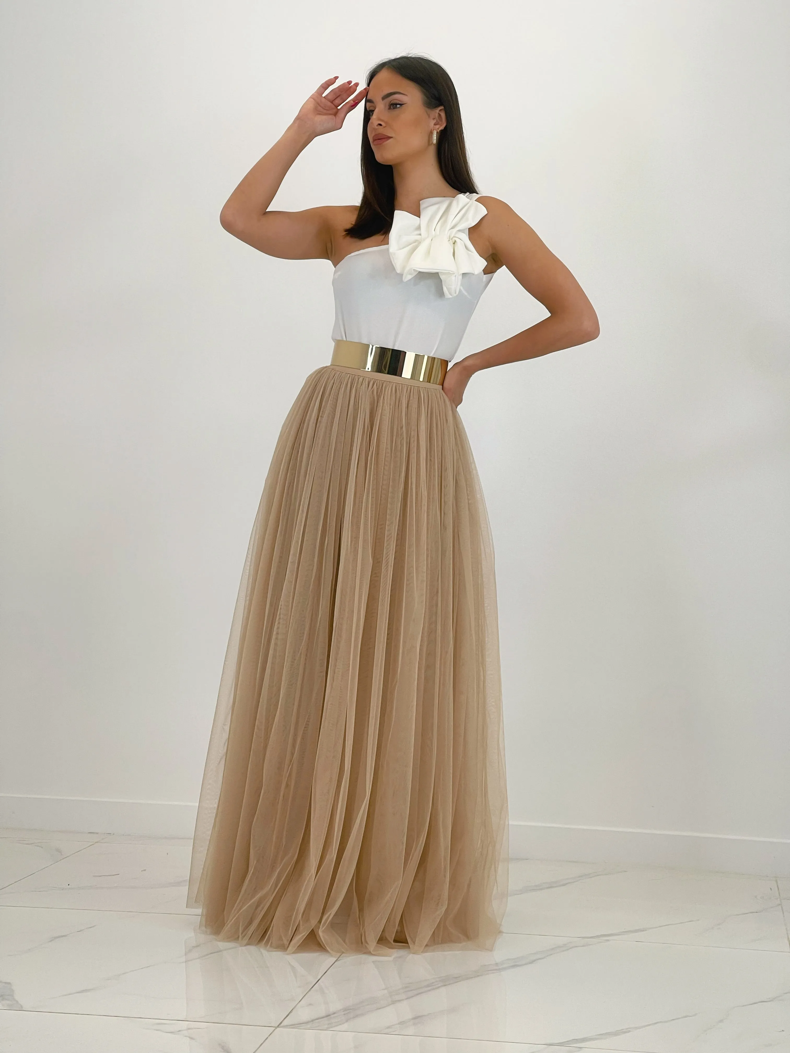 Long tulle skirt