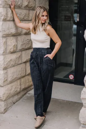 Mineral Wash Drawstring Pants