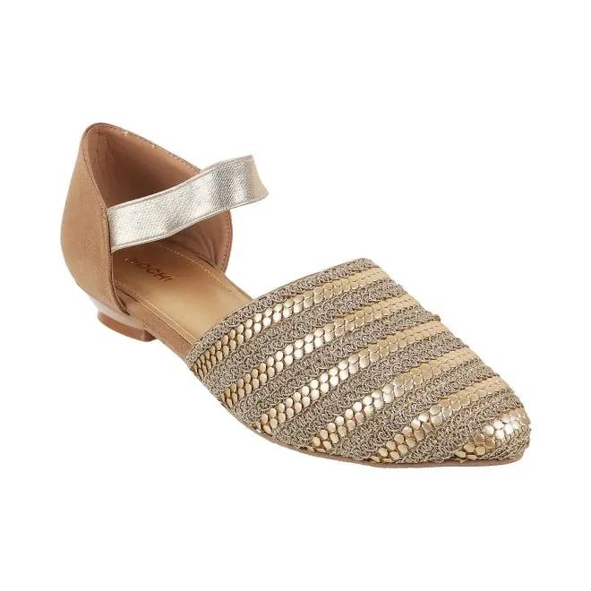 Mochi Women Gold Casual Sandals