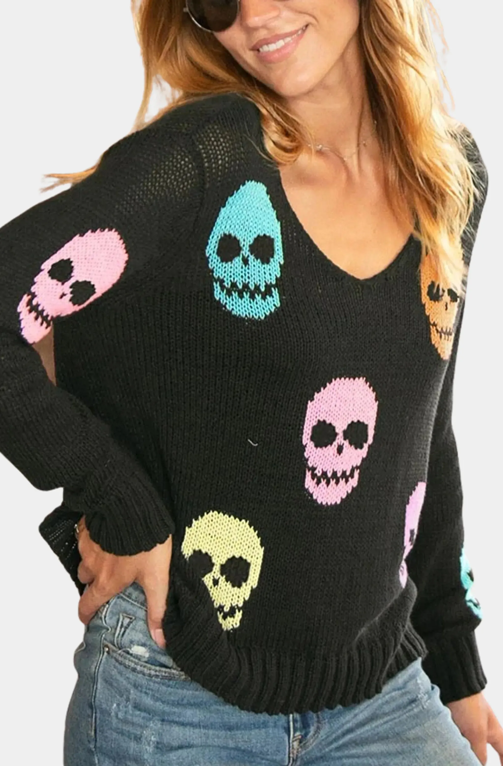 Multiple Skulls Sweater