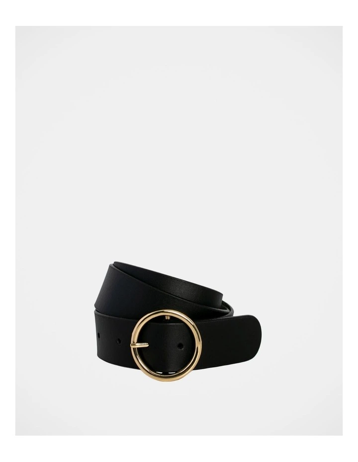 Naomi Leather Belt in Black