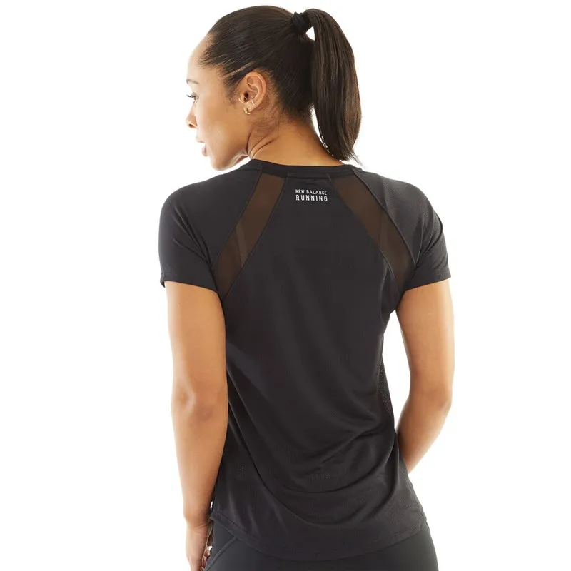 New Balance Womens Impact Running Top Black