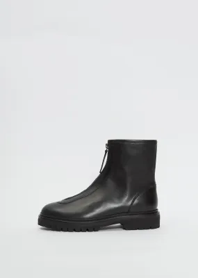 Oiled Leather Zipper Boot