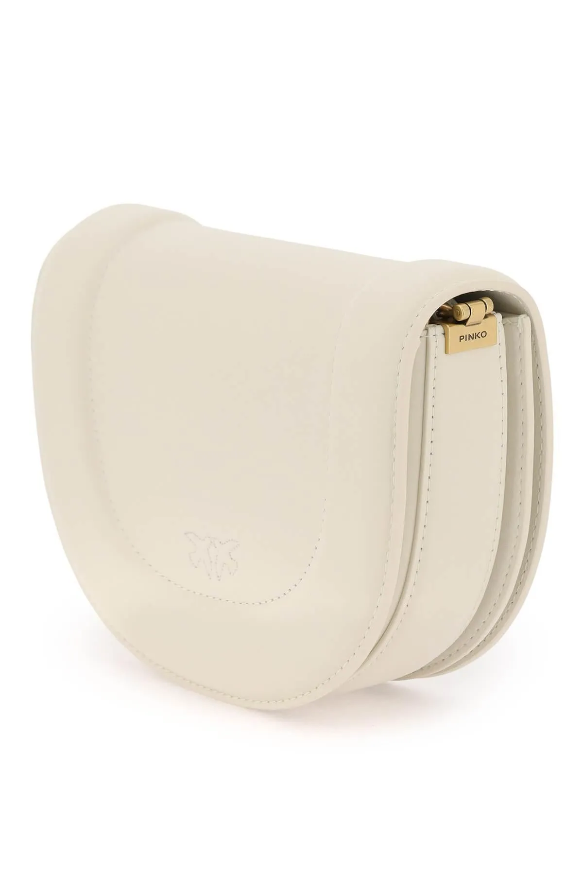 PINKO    Pinko Mini Love Bag Click Round Leather Shoulder Bag