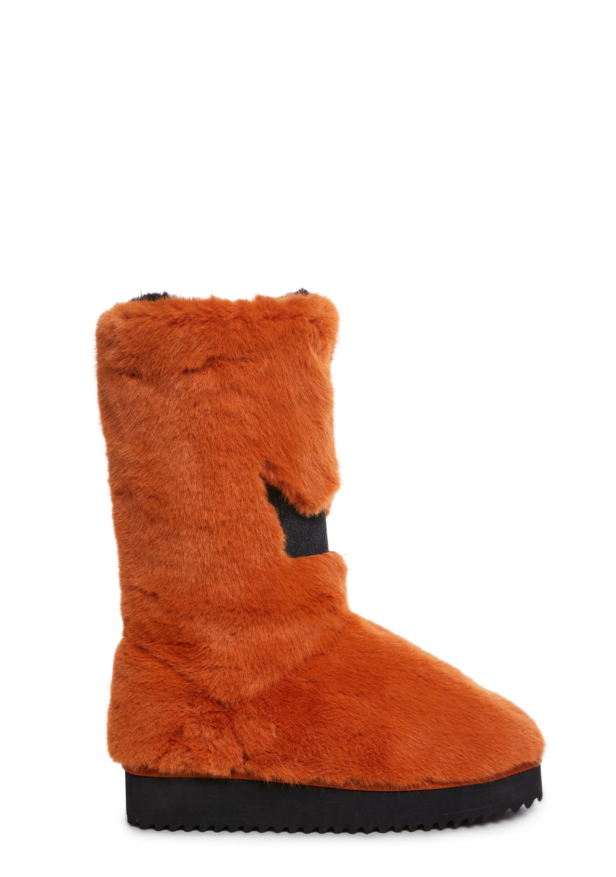 Plush Pumpkin Slipper Boots-