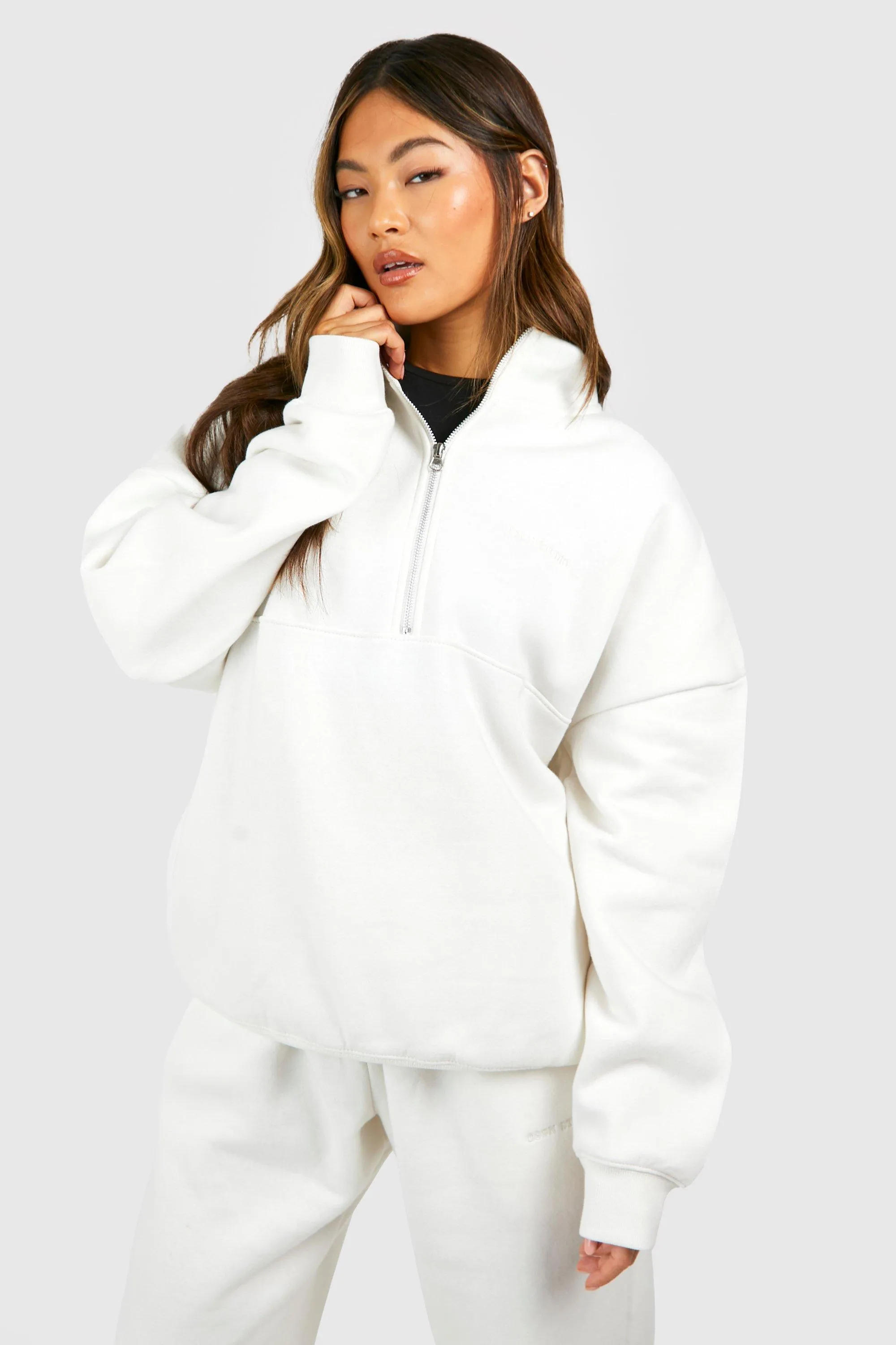 Quarter Zip Oversized Sweatshirt