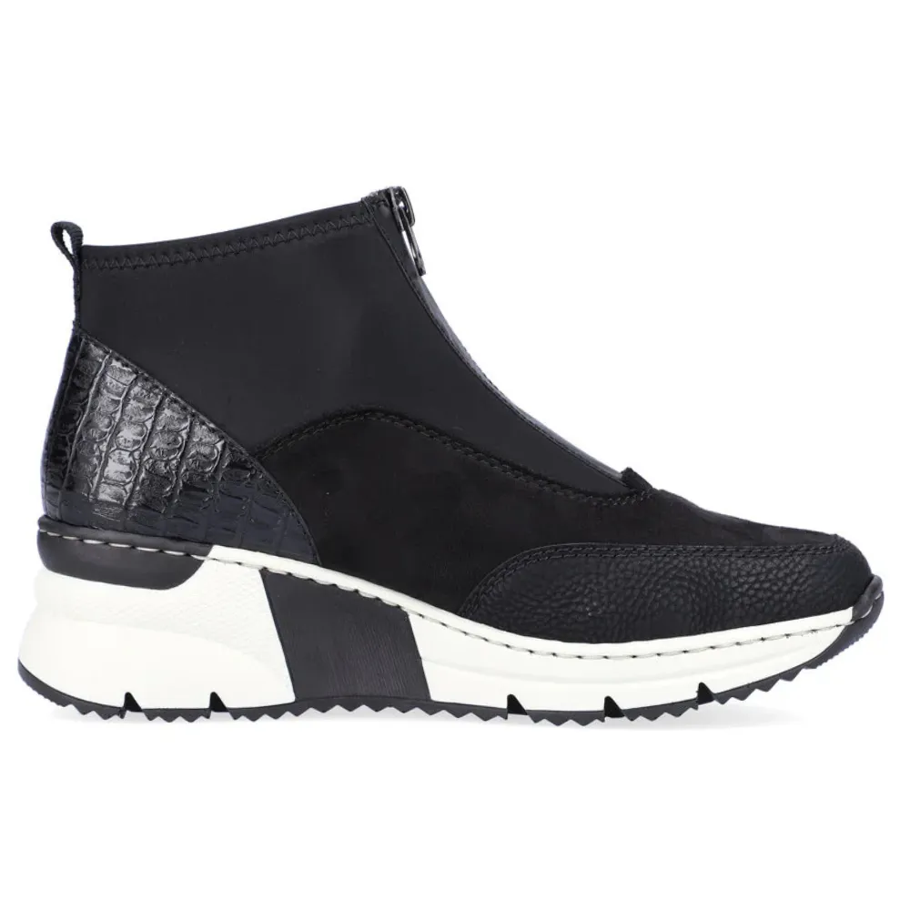 Rieker Kitty Black Ankle Bootie (Women's)