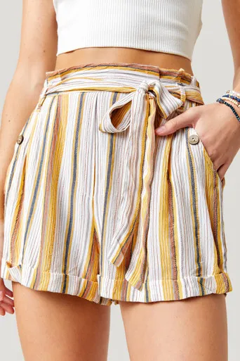 Shauna Striped Soft Shorts