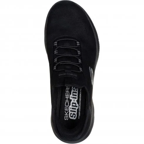 Skechers Slip-ins: Summits Unknown Trail | Black | Women's Leather-Look Slip-on Trainers