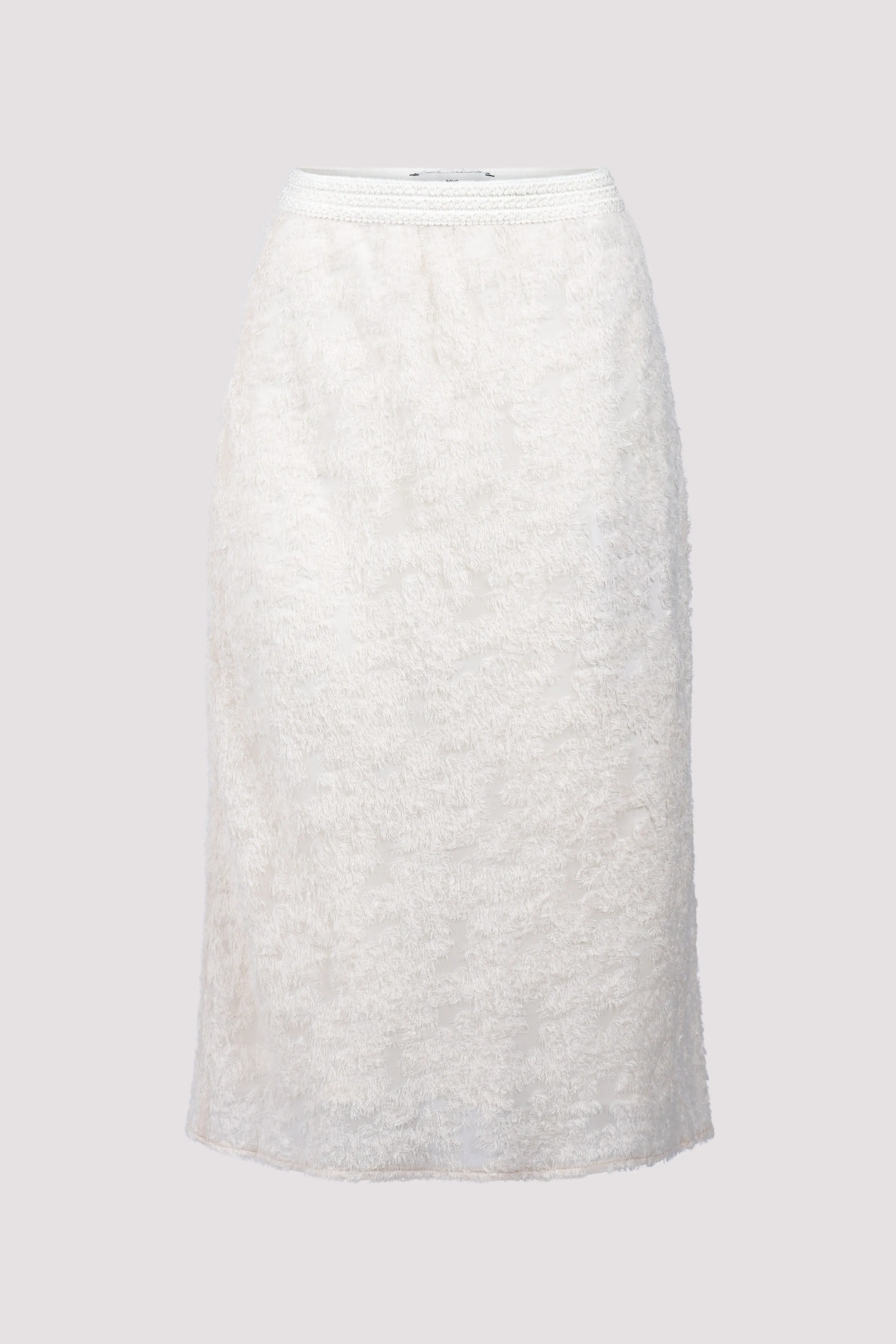 Song For The Mute  White Slip Midi Skirt