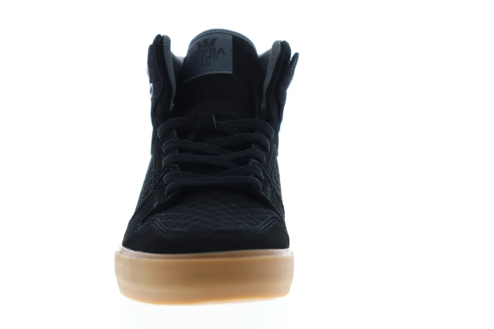 Supra Vaider 08206-028-M Mens Black Suede High Top Lace Up Skate Sneakers Shoes