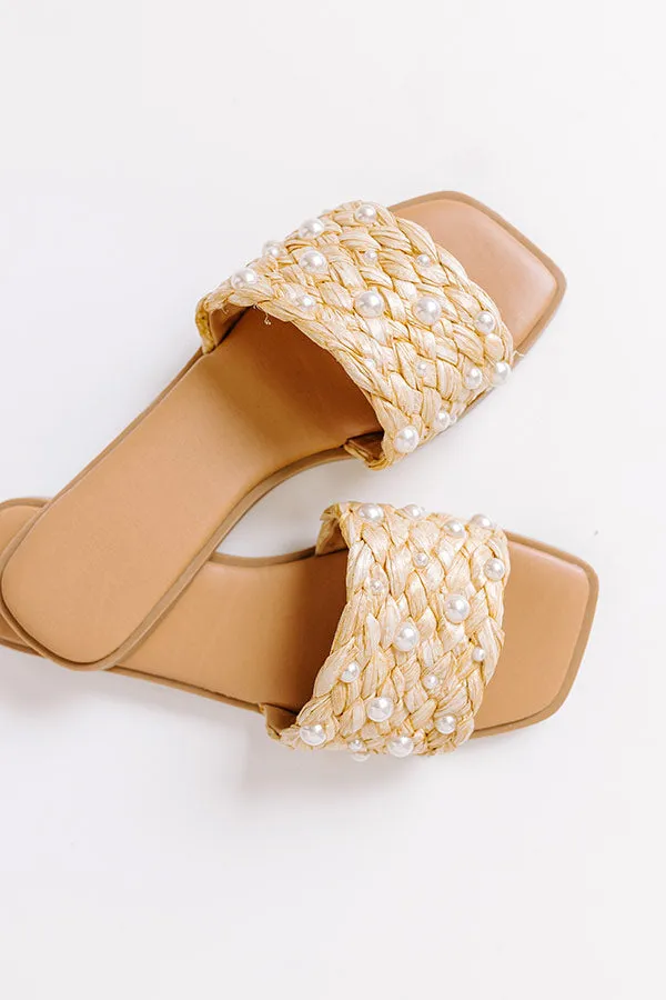 The Clara Pearl Embellished Woven Sandal
