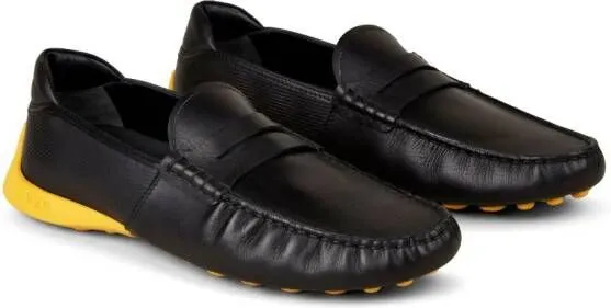 Tod's Automobili Lamborghini slip-on leather driving shoes Black