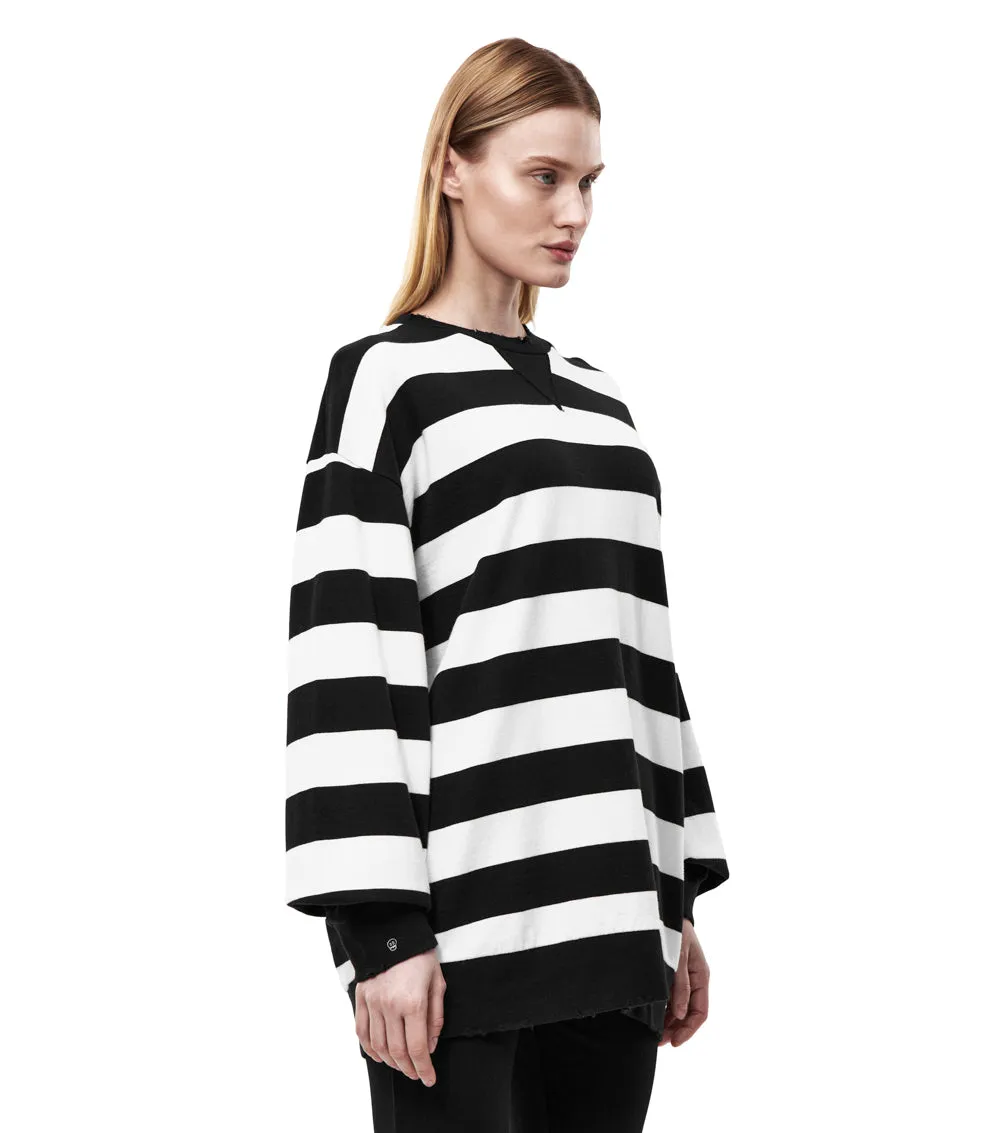 women's striped sweatshirt